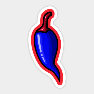 Blue Chili Pepper Sticker